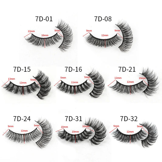 3/5/10 Pairs Eyelashes Natural Look Eyelash Extension False Mink Eyelashes Fluffy Soft 3D Lashes Russian Curly Eyelashes Volume